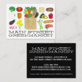 Groentenboer- en tuinbouwproducten visitekaartje (Voorkant / Achterkant)