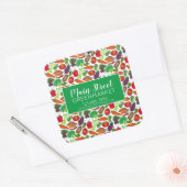 Groentenconserven van groenten en fruit vierkante sticker (Envelop)