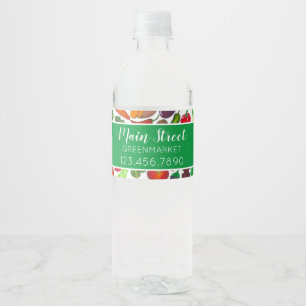 Groentenconserven van groenten en fruit waterfles etiket