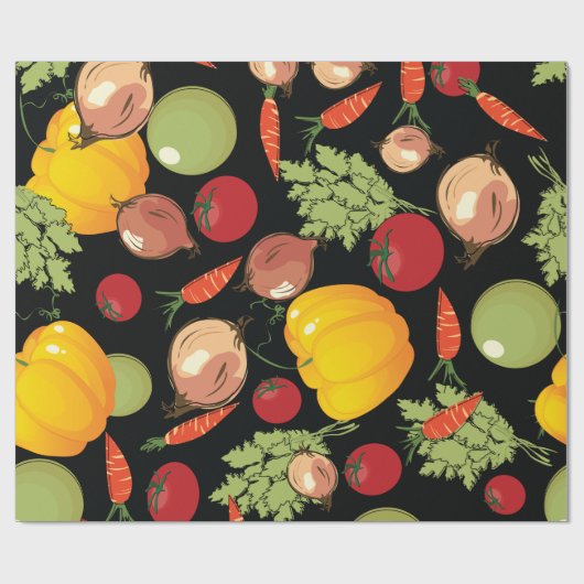 Groentenpatroon Cadeaupapier (Vlak)