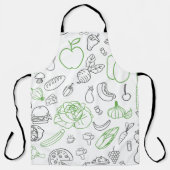 Groentenpatroon groot Schort (Voorkant)