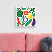 Groentepatroon Canvas Afdruk (Insitu (Woonkamer))
