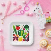 Groentepatroon Papieren Bordje (Feest)