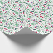 Groentesaladpatroon met naam groen cadeaupapier (Hoek)