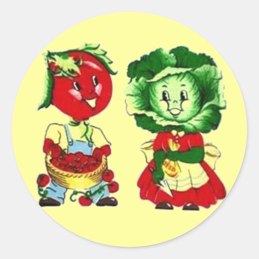 groentesaus ronde sticker (Voorkant)