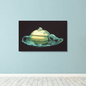 Groenteschotel in de vorm van een pompoen canvas afdruk (Insitu (Houten vloer))