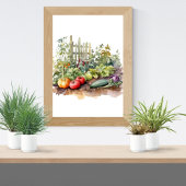 Groentetuin Aquarelprint Muurkunst Poster