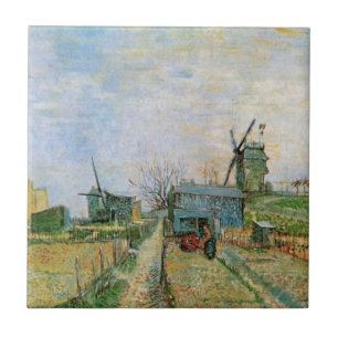 Groentetuin in Montmartre door Vincent van Gogh Tegeltje