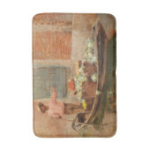 Groenteverkoper in Venetië (door Vincenzo Caprile) Badmat (Voorkant Verticaal)