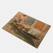 Groenteverkoper in Venetië (door Vincenzo Caprile) Deurmat (Schuin)