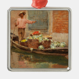 Groenteverkoper in Venetië (door Vincenzo Caprile) Metalen Ornament