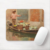 Groenteverkoper in Venetië (door Vincenzo Caprile) Muismat (Met muis)