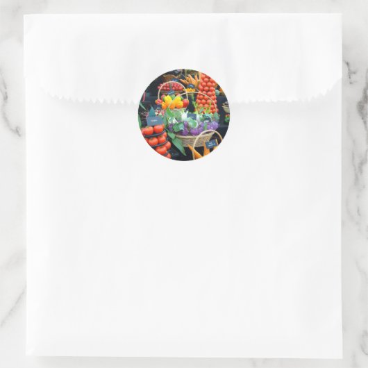 GROENTEVERTONING ~ Envelopverzegelaars/Stickers Ronde Sticker (Tas)