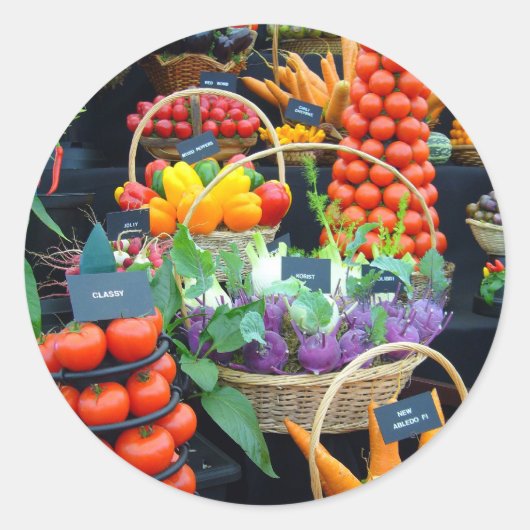 GROENTEVERTONING ~ Envelopverzegelaars/Stickers Ronde Sticker (Voorkant)