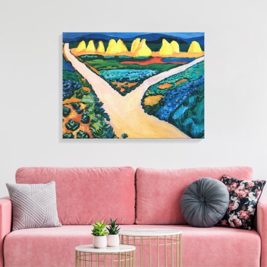 Groentewelden | Auguste Macke | Canvas Afdruk (Insitu (Woonkamer))