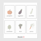 Groentezaadpakket 2x3 inch labelset sticker (Vel)
