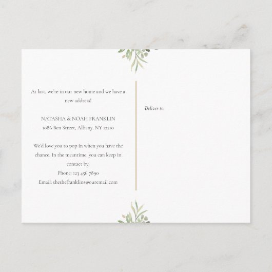 Groenverhuisfoto Aankondigingskaart (Achterkant)