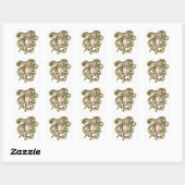 Groenvis Octopus Vierkante Sticker (Vel)