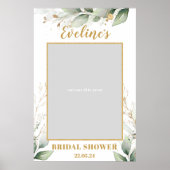 Groenvoorziening Eucalyptus boho bruids douche fot Poster (Voorkant)