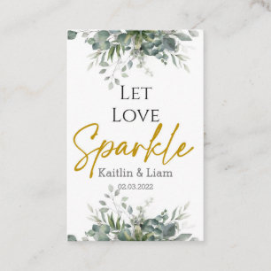 Groenvoorziening Eucalyptus Bruiloft Sparkler Labe Visitekaartje