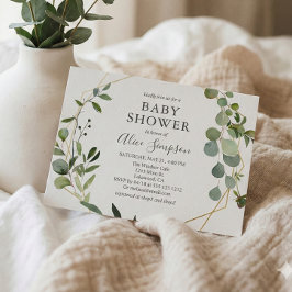 Groenvoorziening Eucalyptus Elegante Botanische Ba Uitnodiging Briefkaart