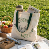 Groenvoorziening Eucalyptus Geometrisch Frame Brui Tote Bag