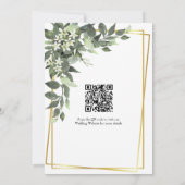 Groenvoorziening Eucalyptus Gouden Frame QR-code H Save The Date (Achterkant)