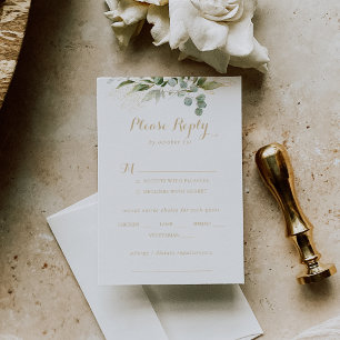 Groenvoorziening Eucalyptus Gouden Huwelijksmenu K RSVP Kaartje