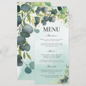 Groenvoorziening Eucalyptus Gouden Trouwmenu Menu (Voorkant / Achterkant)