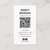 Groenvoorziening Eucalyptus Monogram QR-code Visitekaartje (Achterkant)