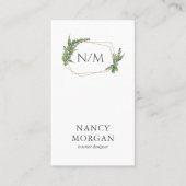 Groenvoorziening Eucalyptus Monogram QR-code Visitekaartje (Voorkant)