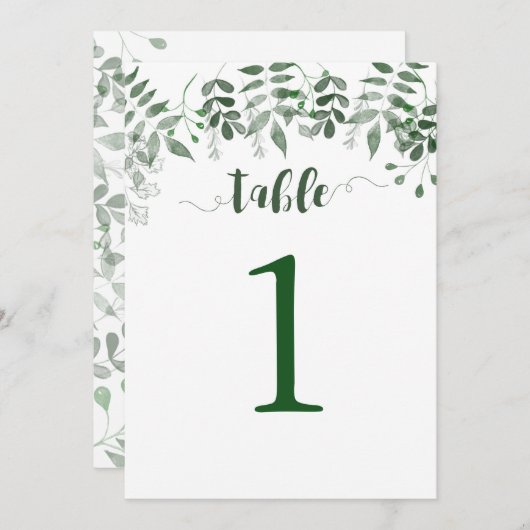 Groenvoorziening Tafel Nummer 5x7 Kaart (Voorkant / Achterkant)