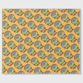 Groenwangparkiet / Ananas Cadeaupapier (Vlak)