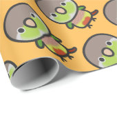 Groenwangparkiet / Ananas Cadeaupapier (Rol Hoek)