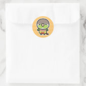 Groenwangparkiet / Ananas Ronde Sticker (Tas)