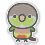 Groenwangparkiet / Ananas Sticker (Voorkant)