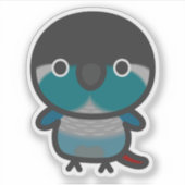 Groenwangparkiet / Turkoois Sticker (Voorkant)