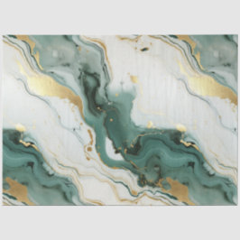 Groenwitte marmeren decoupage tissuepapier