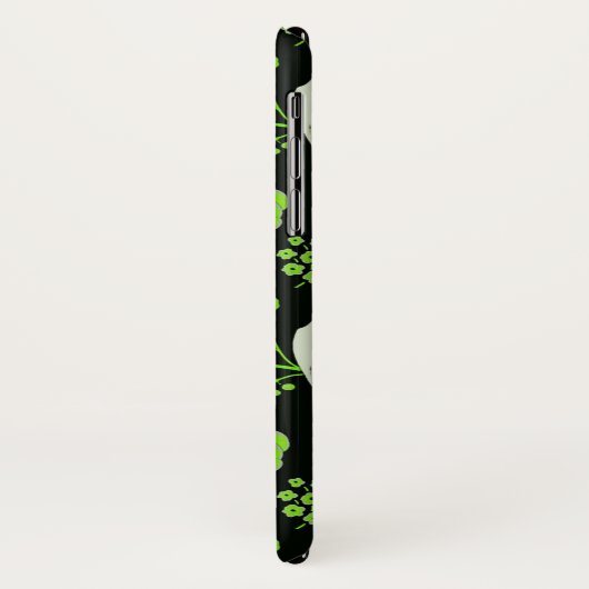 GROENZWARTE ZWART, PARROTS GEMSTONE MONOGRAM Case-Mate iPhone CASE (Achterkant/links)