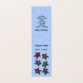 Groep Abstracte schildpadden Blauw Visitekaartje (Buitenkant ongevouwen)