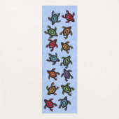 Groep Abstracte zwarte schildpadden kleurrijke sch Yogamat (Voorkant)