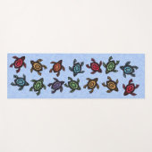 Groep Abstracte zwarte schildpadden kleurrijke sch Yogamat (Voorkant (horizontaal))