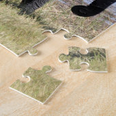 Groep Afrikaanse olifanten voor de waterstok Legpuzzel (Zijkant)