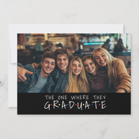 Groep Afstuderen Celebration 1 Pic Meerdere namen Kaart (Voorkant)