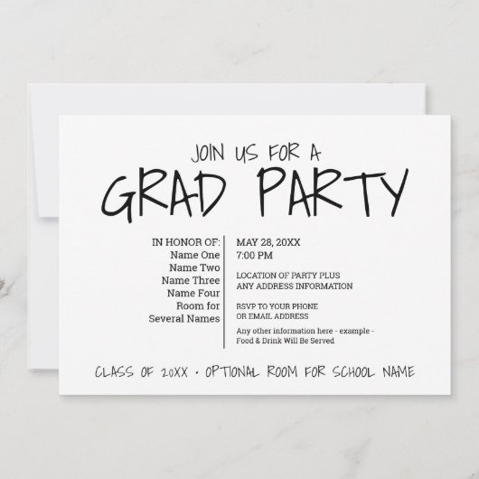 Groep Afstuderen Celebration 1 Pic Meerdere namen Kaart (Achterkant)