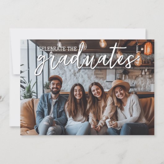 Groep Afstuderen Celebration 1 Pic Meerdere namen Kaart (Voorkant)