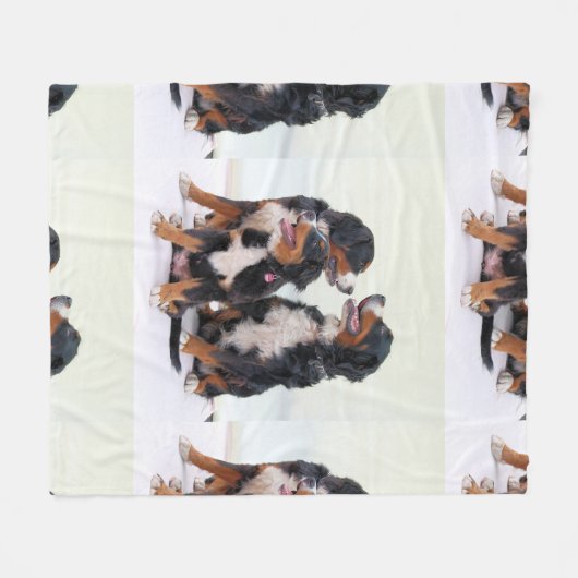 groep bernese-bernese-moundog fleece deken (Voorkant (Horizontaal))