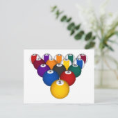 Groep: Billiard Balls: Biljarten: Briefkaart (Staand voorkant)