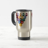 Groep: Billiard Balls: Biljarten: Travel Mug Reisbeker (Voorkant links)