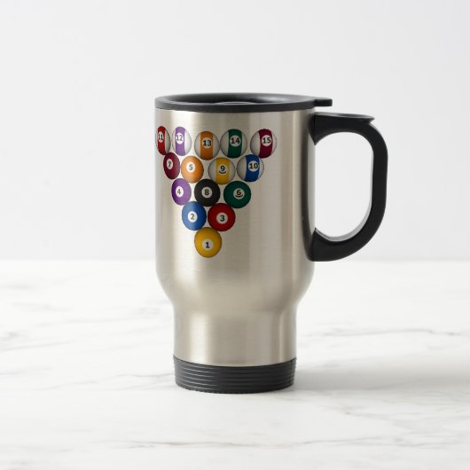 Groep: Billiard Balls: Biljarten: Travel Mug Reisbeker (Rechts)